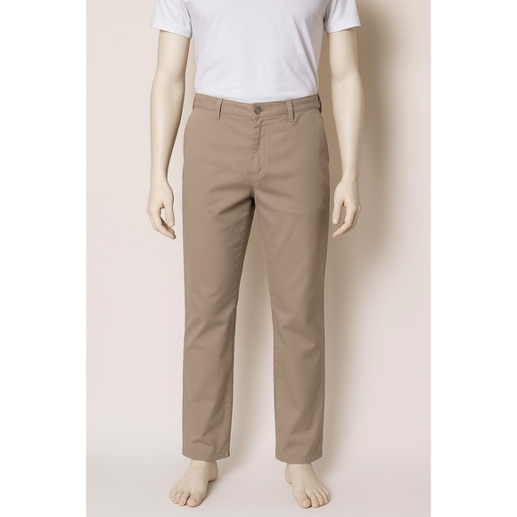 Lee Total Freedom Straight Fit Khaki Pants Men's 40x30 Beige Casual Workwear - Picture 1 of 7